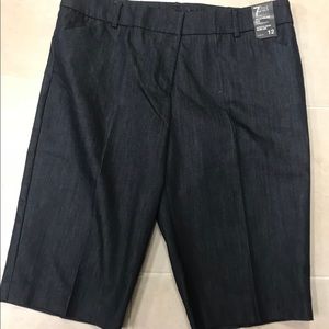 NY&C Dressy Denim Bermuda Shorts